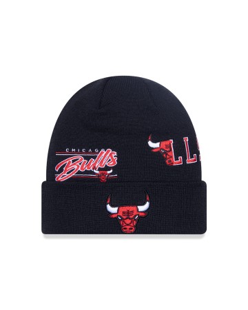 Chicago Bulls Multi Patch Cuff Knit Beanie 