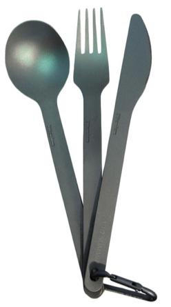 Titanium Cutlery Set 3pc (Knife, Fo blau 